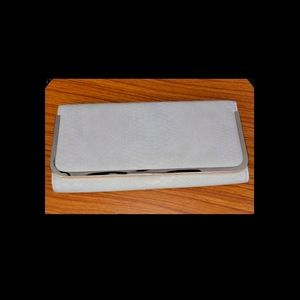 Tan Imitation Snake Printed Clutch Purse